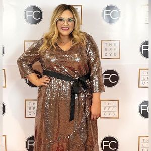 Lane Bryant Gold Sequin Dress